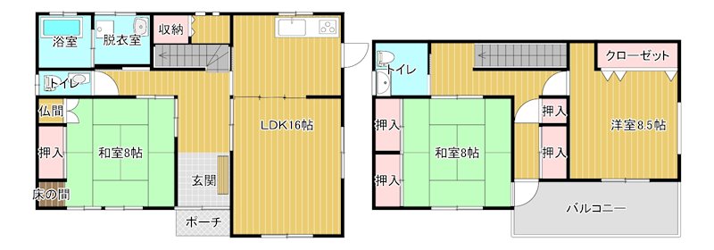正円寺３丁目貸家 間取り