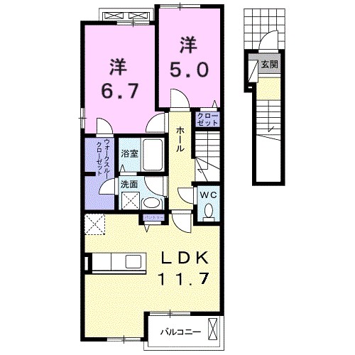 サンモールＹＯＵ 203号室 間取り