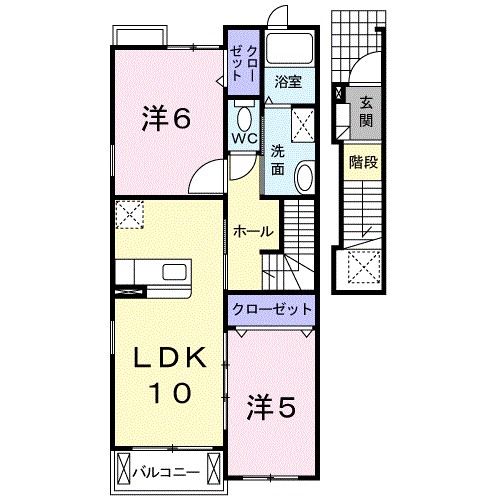 シャトレ－ヌ立花Ｂ 203号室 間取り