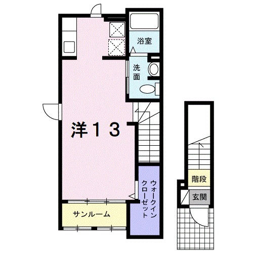 プリムローズ・ティー 201号室 間取り