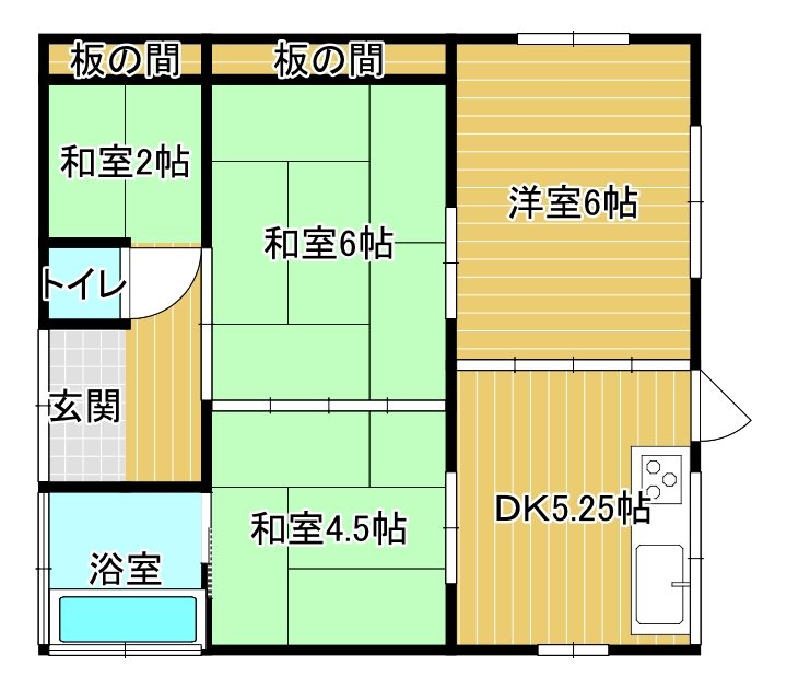 西原町3丁目貸家 間取り