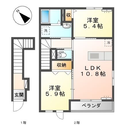 ガーデンコート 203号室 間取り