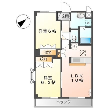 G-stage　四国中央　弐番館 105号室 間取り