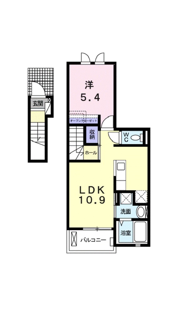 アンビエンテ　アイ 205号室 間取り