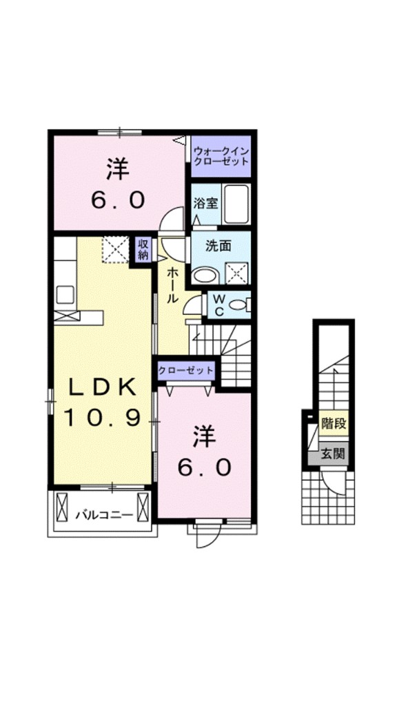 アルコ　イーリス　Ⅴ 201号室 間取り