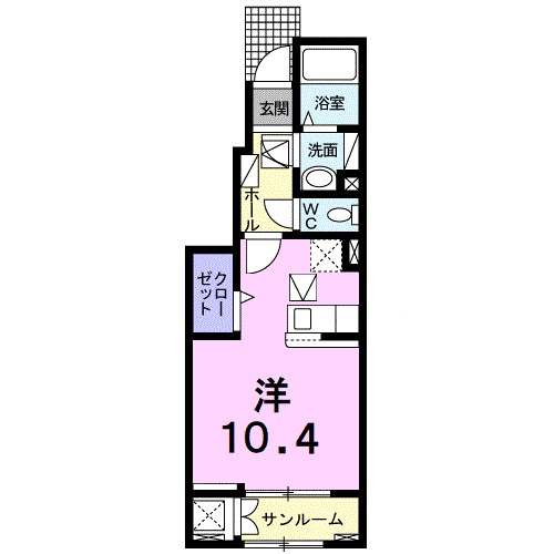 サニーハウスＹ・Ｋ 102号室 間取り