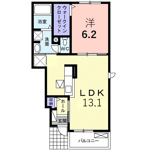 ミルトフィデールＢ 103号室 間取り