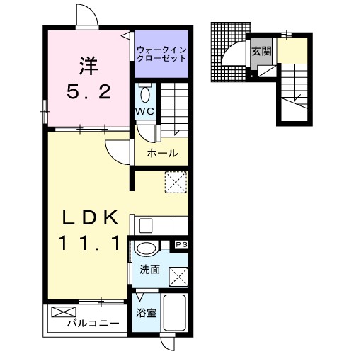 カーサ・フェリーチェ　ＲＫ－Ⅱ 205号室 間取り