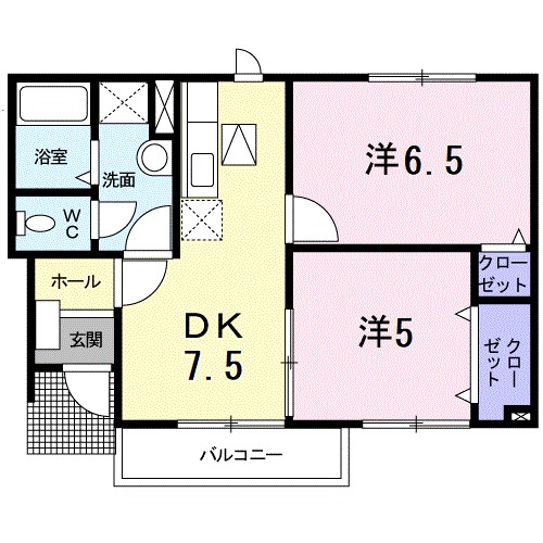 カーム・リリー 103号室 間取り