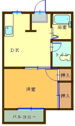 クレッシェンドR 205号室 間取り