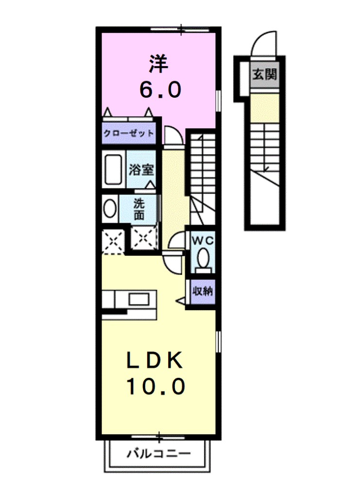 アンジュベリーＡ 201号室 間取り