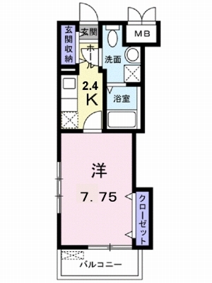 アプレザンレーヴ 207号室 間取り