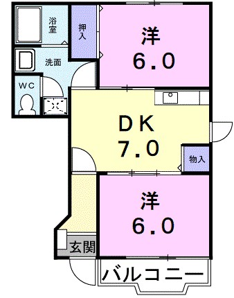 ソール・オリエンス 102号室 間取り