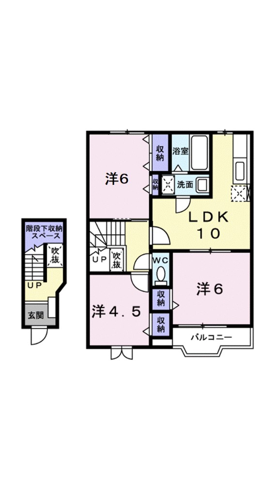 ハーモニー高岡Ⅰ 202号室 間取り