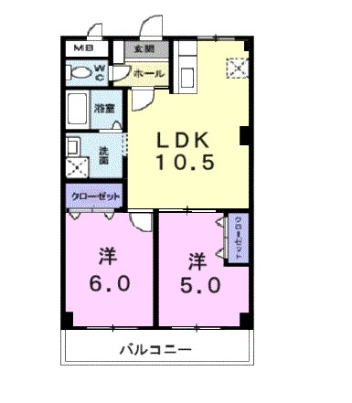 グランドマンション茶うす 203号室 間取り