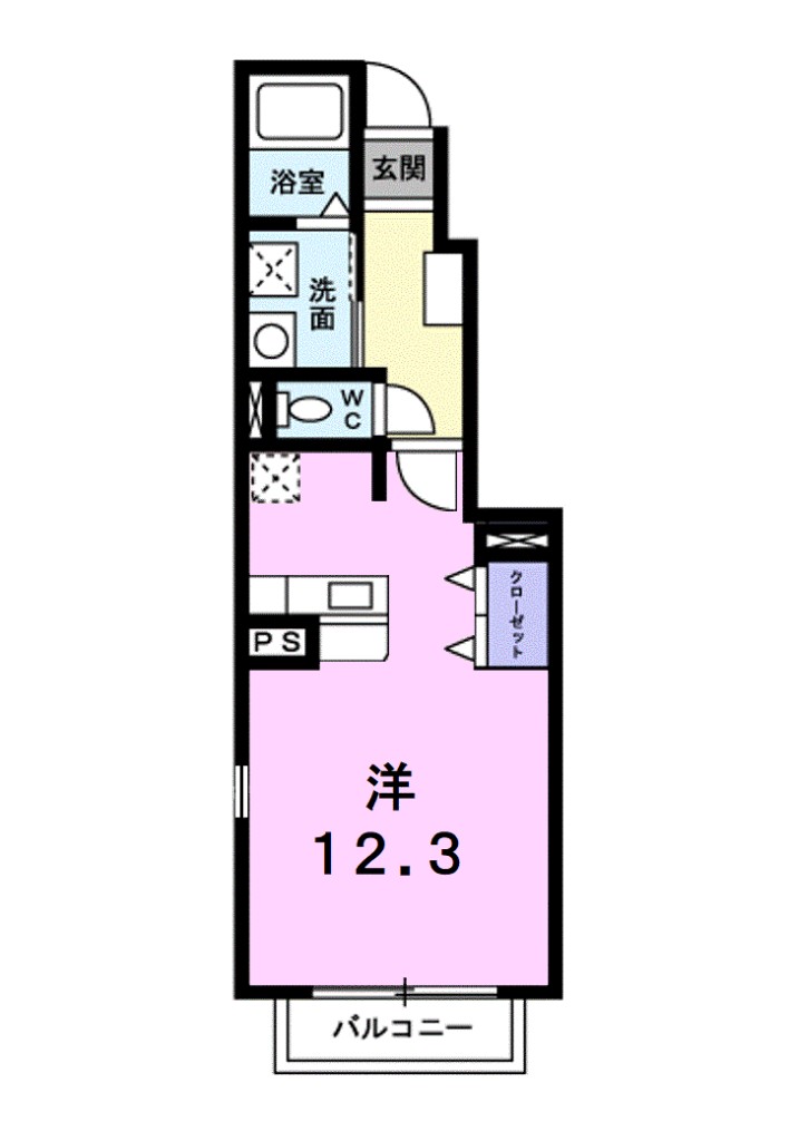 ボヌール・Ｋ　Ｂ 105号室 間取り