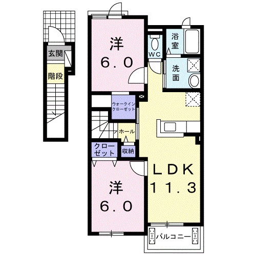 風花通り　南館 202号室 間取り