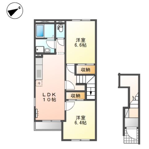 スカイコーポ垣生 間取り