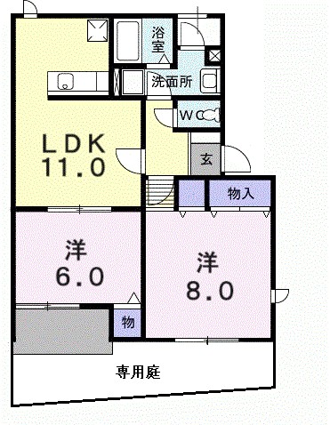 パルテノン吉藤Ｃ 101号室 間取り