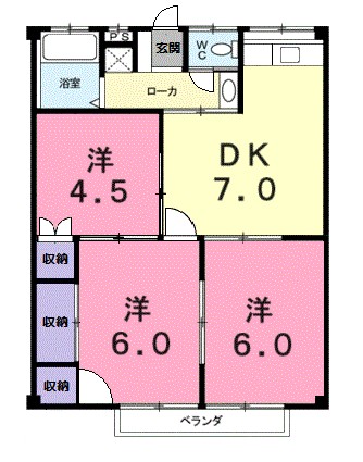 コーポ丹下 103号室 間取り