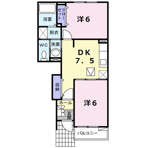 カーサ・セレノ　Ｎ 103号室 間取り