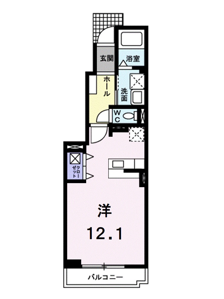 ジュネス　つばき 102号室 間取り