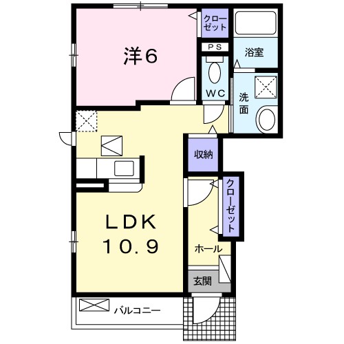 レ　クレ　ドール　Ａ 101号室 間取り