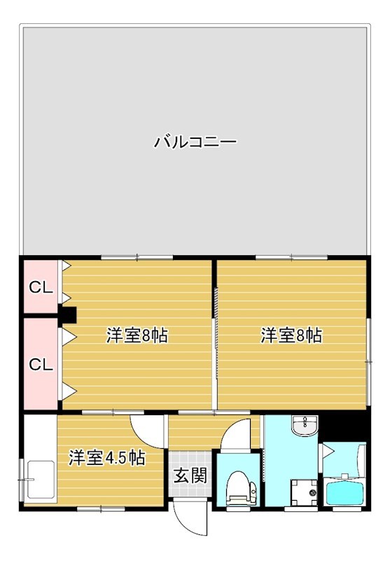 余戸西國西貸家 間取り