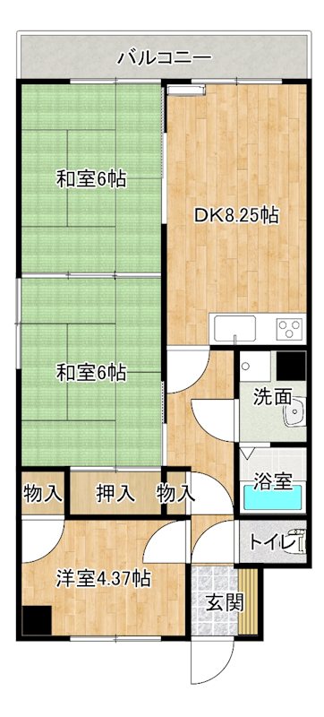 グランドパレス東雲 142号室 間取り