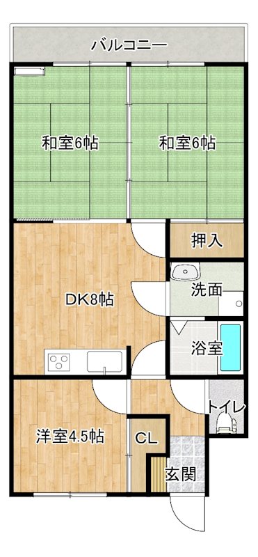 グランドパレス東雲 144号室 間取り