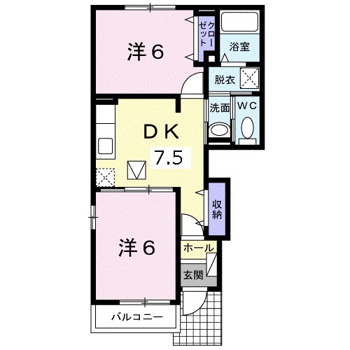 アイリス　Ⅱ 101号室 間取り
