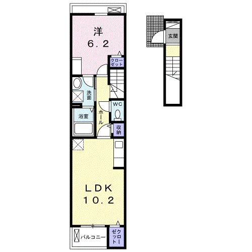 シッフバオ　シティ　今治 205号室 間取り