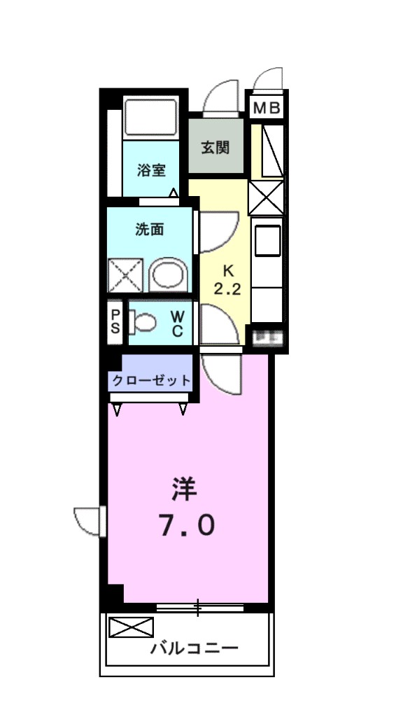 ディアコート・天山 202号室 間取り