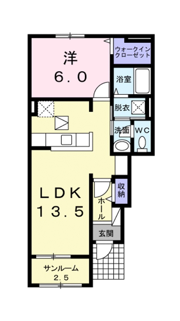 ミルト・アハト 102号室 間取り