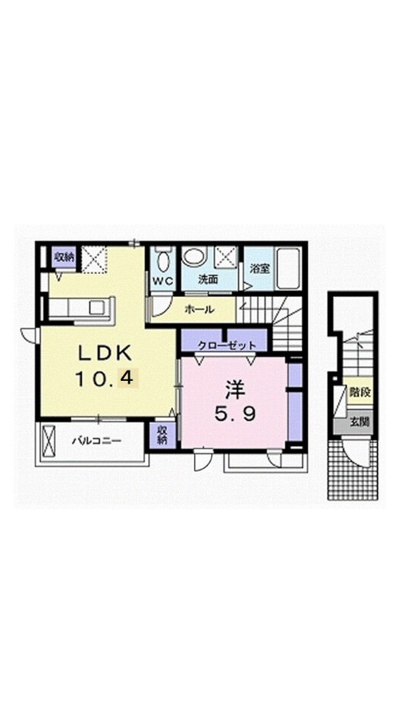 モリジェラートⅢ 201号室 間取り