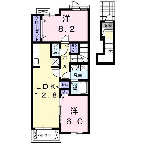 フォルトゥーナ 203号室 間取り