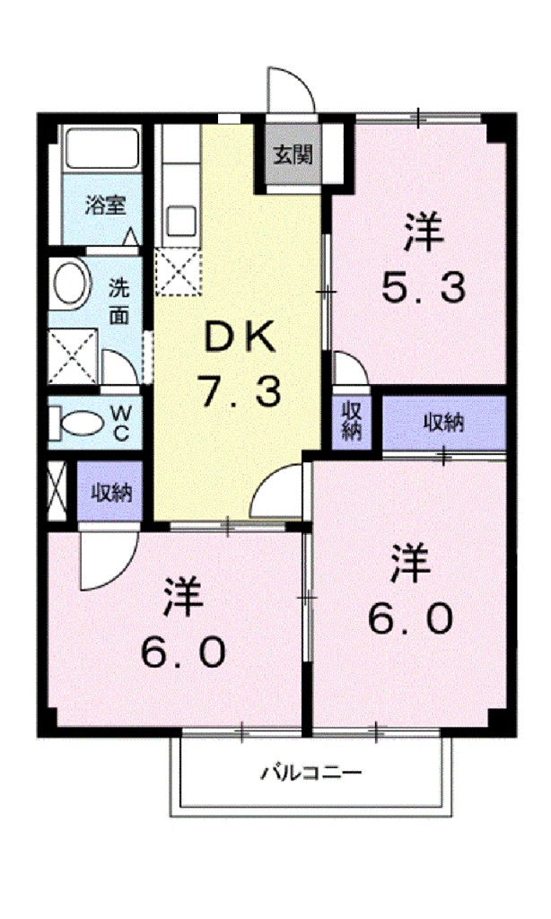 ニューシティマツザワ 103号室 間取り