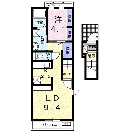 ル　ボヌール　Ｂ 201号室 間取り
