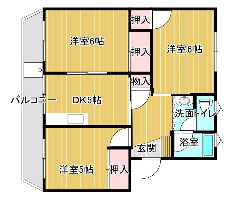 まことハイツ 108号室 間取り