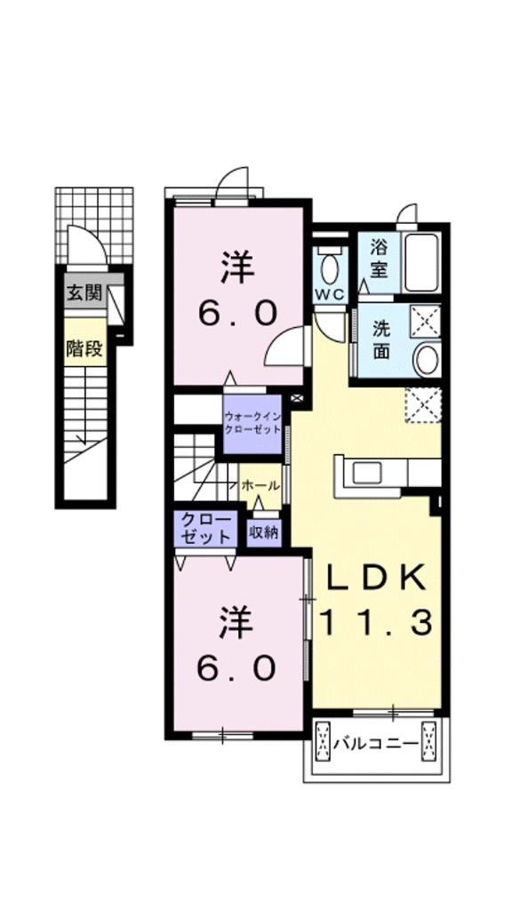 グレイス　ヌーヴォー　Ｓ 202号室 間取り