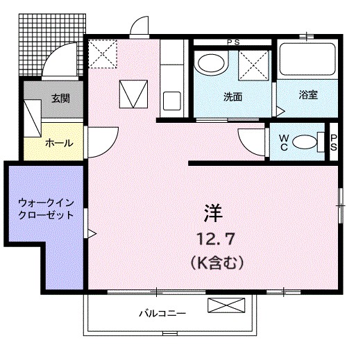 ウージーⅡ 101号室 間取り