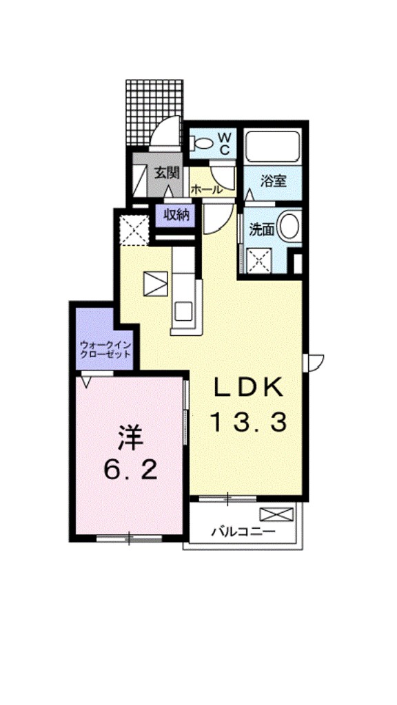 フローレンス壱番館 101号室 間取り