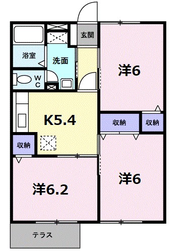 アバンティハイツ 103号室 間取り