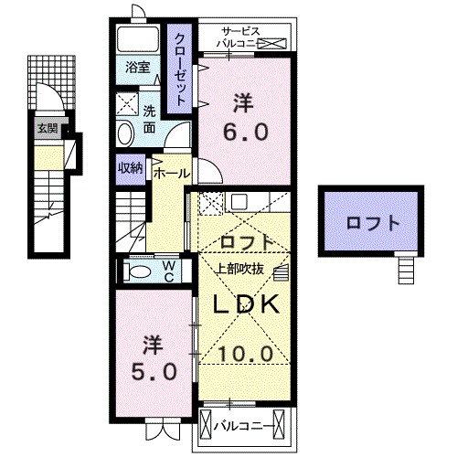 プリンセスガーデンＫ・Ｉ 202号室 間取り
