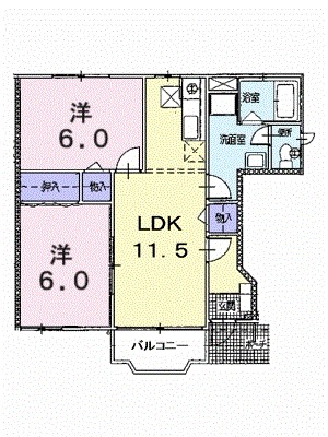 クレストールナナＢ 103号室 間取り