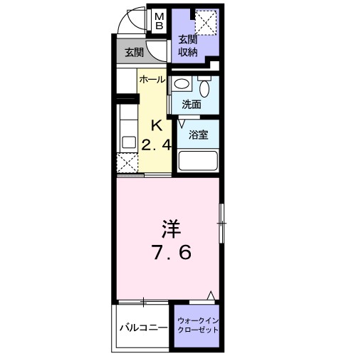 アライブ・スクエア 401号室 間取り
