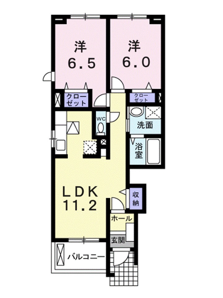 マンダリン　フルールⅠ 101号室 間取り