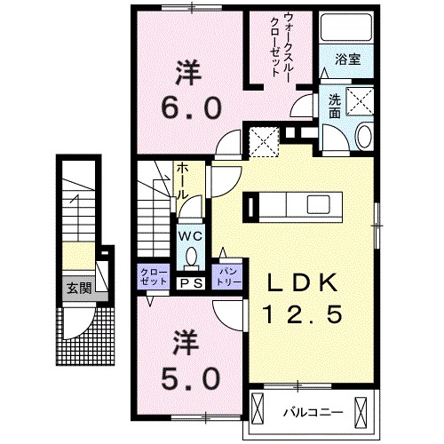 ポーラポポ 206号室 間取り