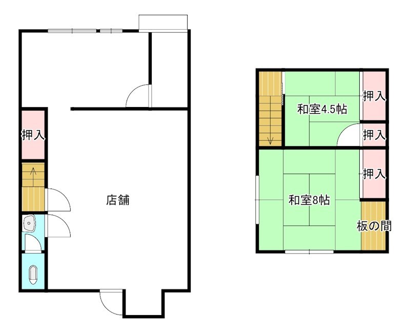 中須賀テナント 1号室 間取り