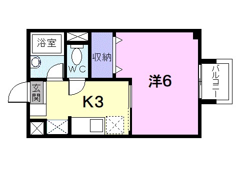 エル・コート　Ⅰ 201号室 間取り